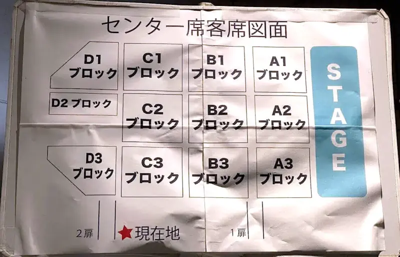 B'z presents UNITE #01 横浜アリーナのブロック座席表