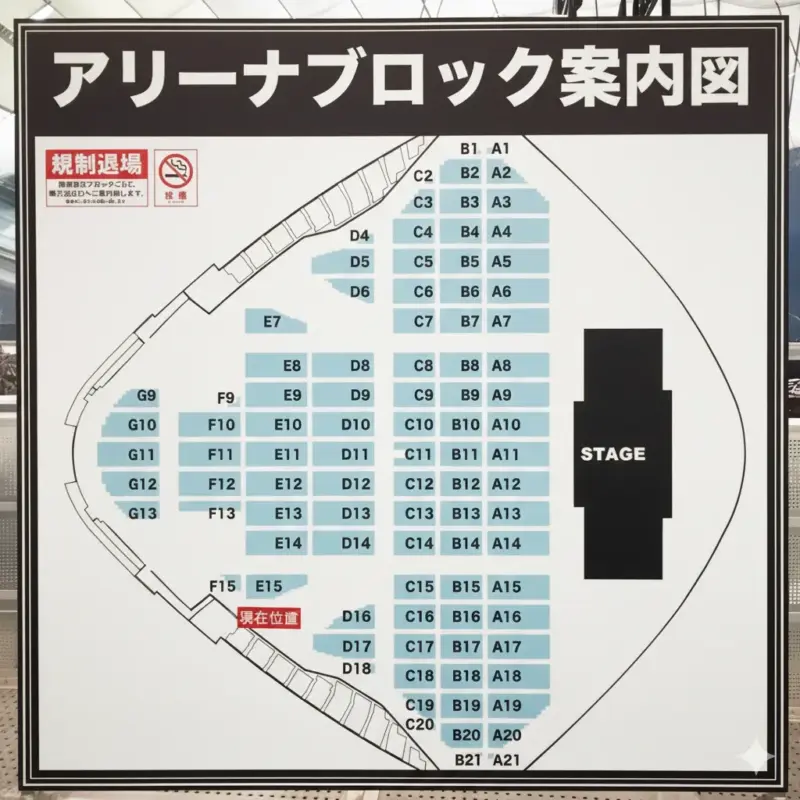 OASIS 2025 東京ドーム 座席表 (確定)