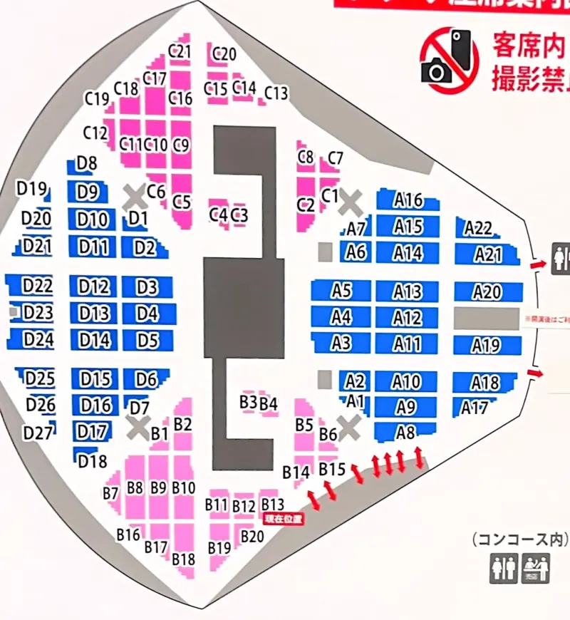 TWICE ライブ 2025 ワールドツアー THIS IS FOR WORLD TOUR in 日本 福岡PayPayドームのアリーナ座席表