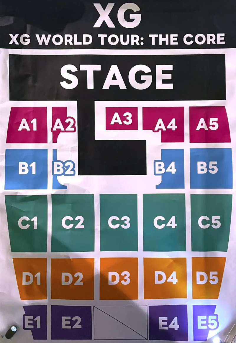 XG THE CORE ライブ 2026 宮城セキスイハイムスーパーアリーナ 座席表