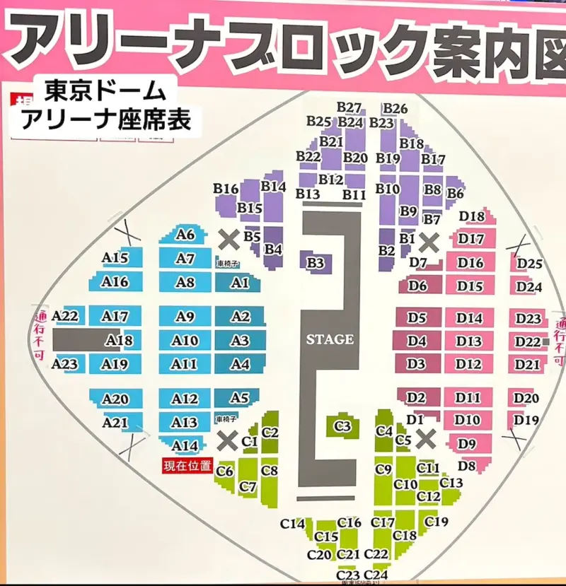 TWICE 2025 THIS IS FOR 東京ドームのアリーナ座席表(確定)