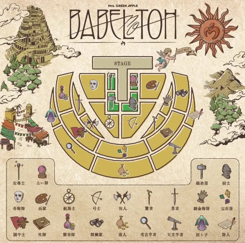 ミセスグリーンアップル 2025 札幌ドーム(大和ハウス プレミストドーム)座席表 BABEL no TOH