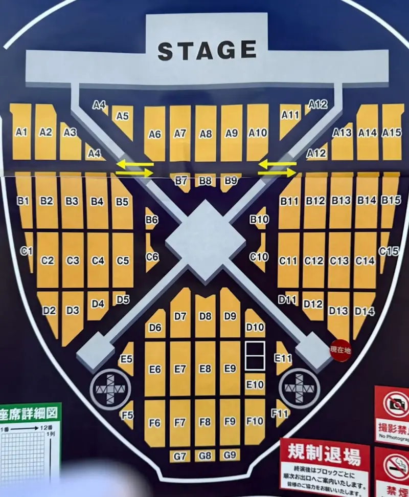 EXILE 2025 THE REASON 京セラドーム大阪 アリーナ座席表