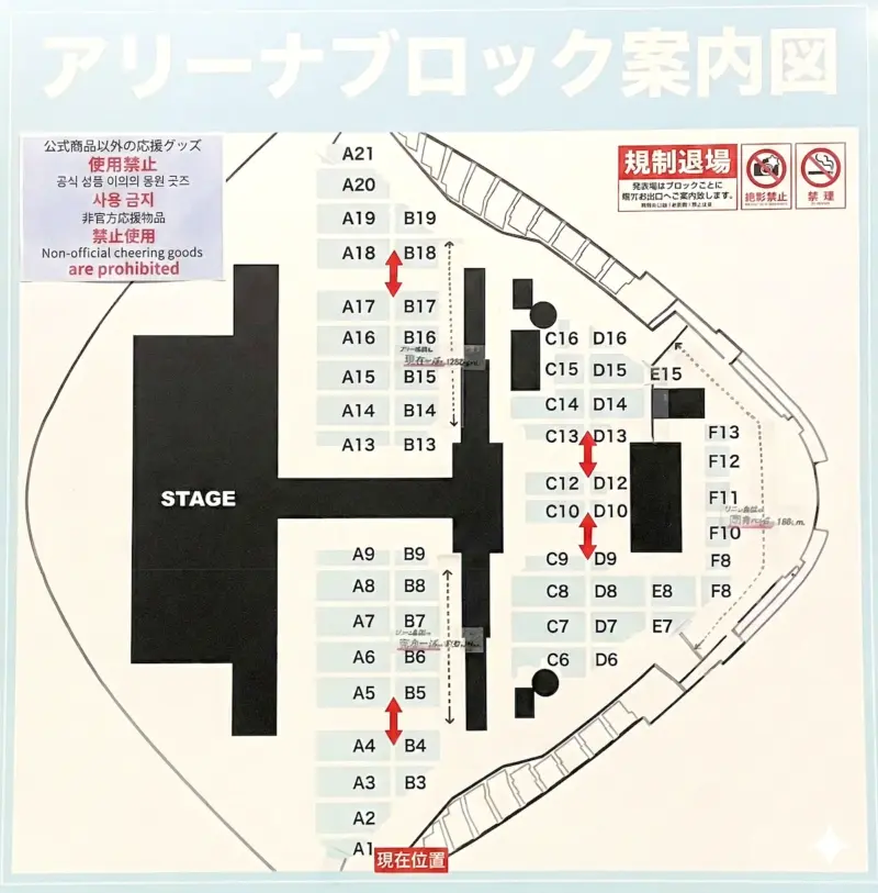 SEVENTEEN 2025 New_ 東京ドーム アリーナ 座席表