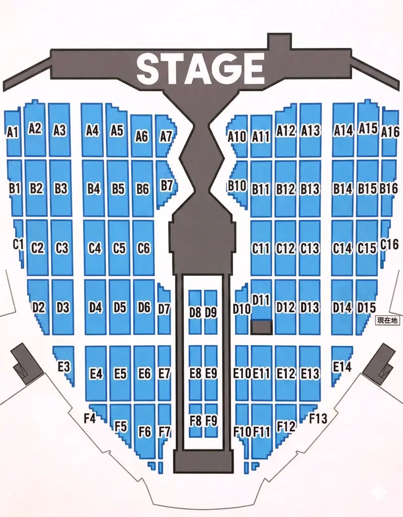 WESTA! ライブ 2025 - 2026 京セラドーム大阪 アリーナ構成(座席表)