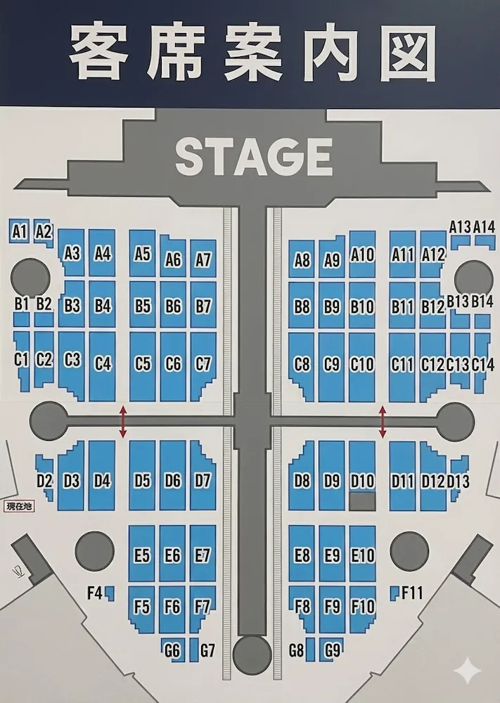 Hey! Say! JUMP 2025「Ssay」大阪・京セラドームのアリーナ座席表・構成