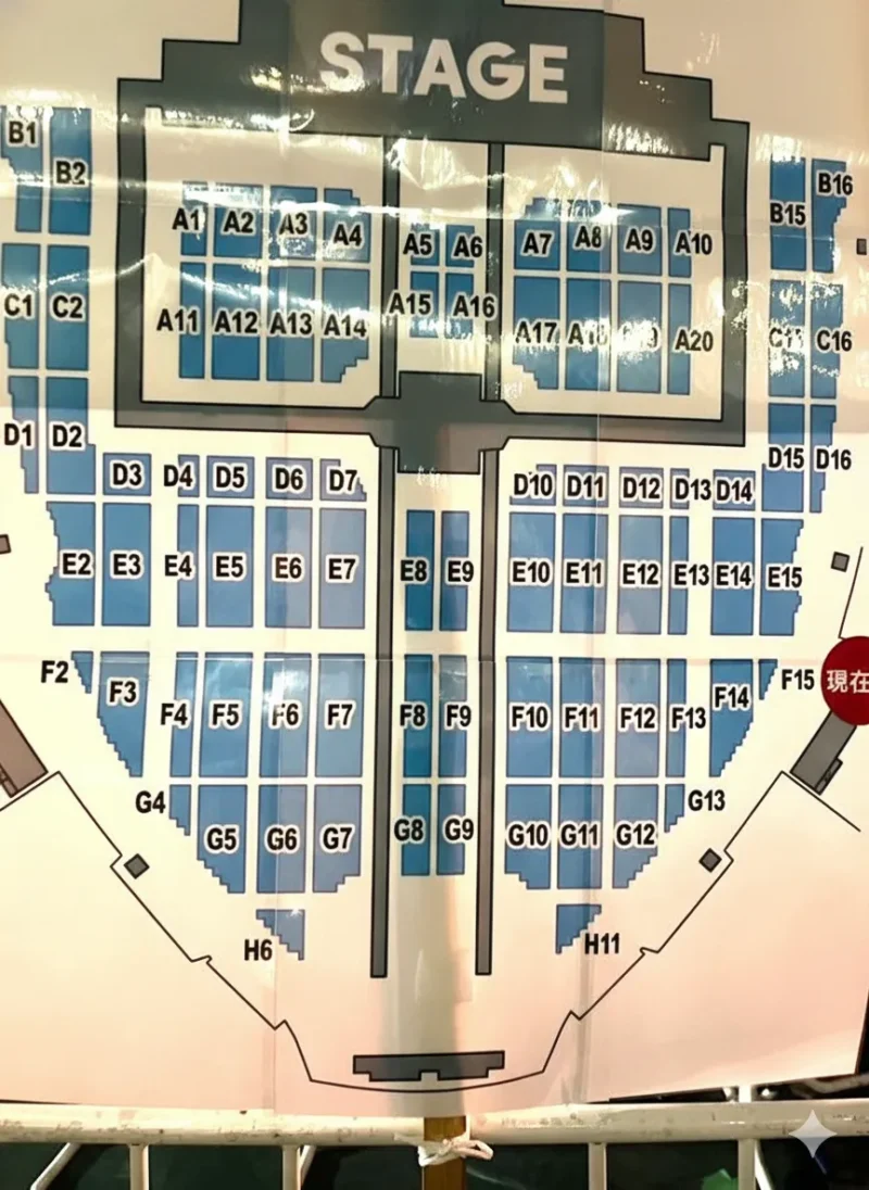 なにわ男子 1st ドームライブ 2026 VoyAGE 京セラドーム大阪のステージ構成(アリーナ座席表)